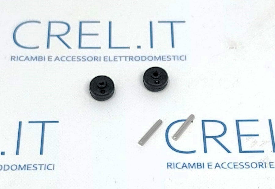 2 Rotelle Con Asse Per Spazzola Elettrica Scopa Rowenta X-pert 6.60