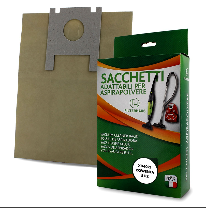 5 Sacchetti Polvere Compatibili Rowenta X04021